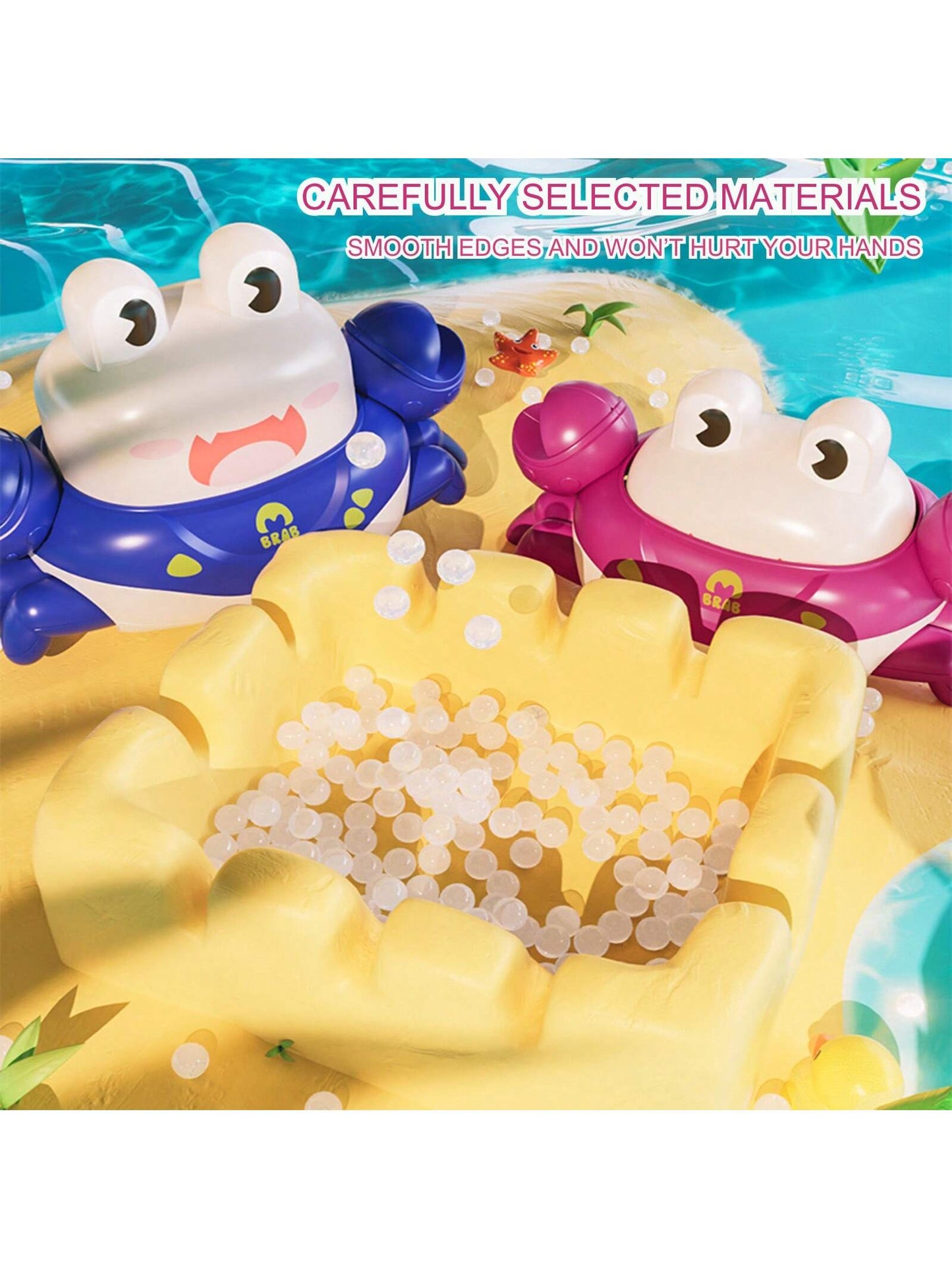 1pc Press & Go Crab Shaped Toy Car, Creative Cartoon Design Child Toy Suitable For 0-3 Years Old Kids, Educational Early Learning Toy For Toddlers, Ideal Gift For Baby Shower, Birthday