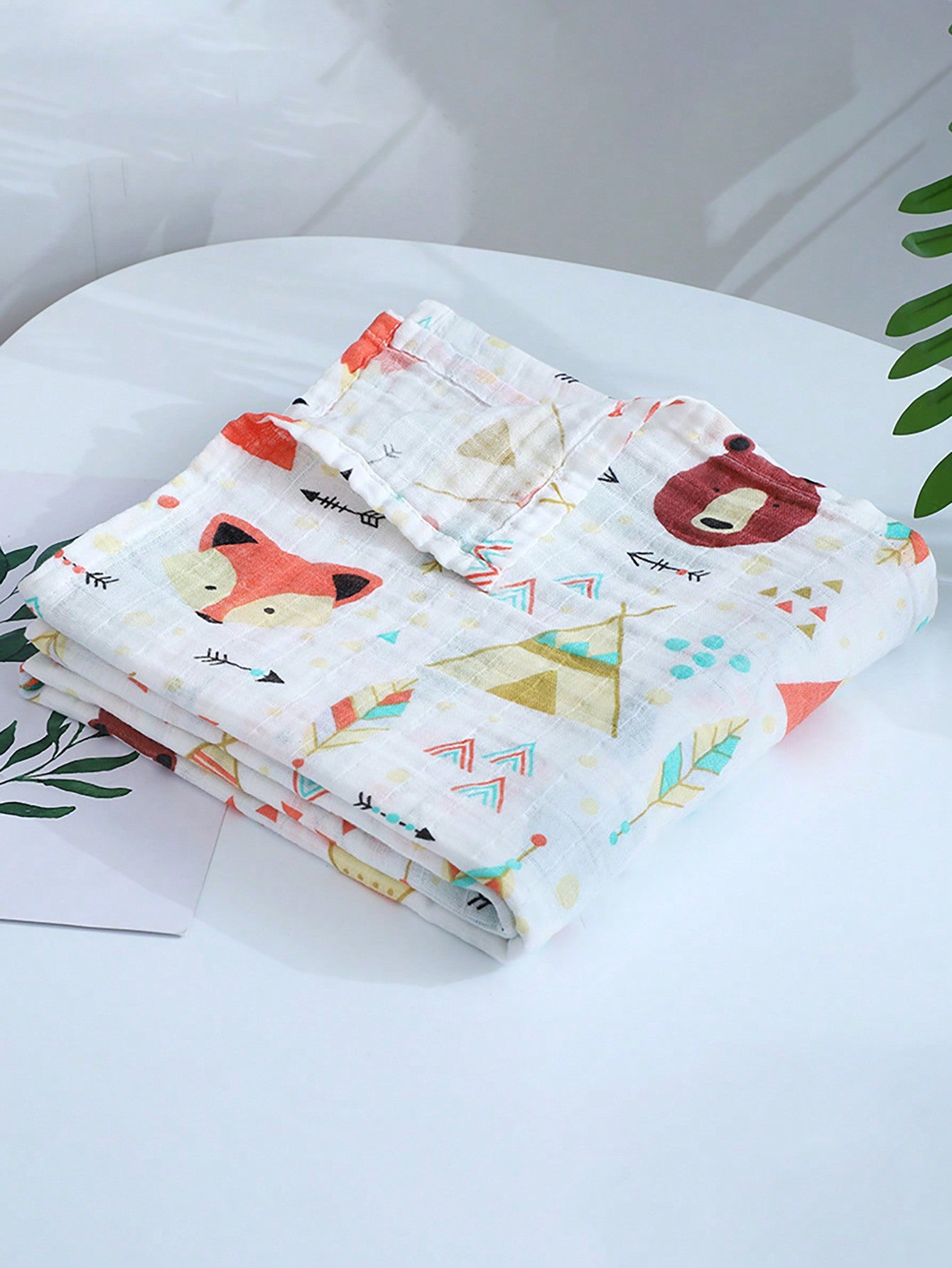 1pc Summer Neutral Baby Pure Cotton Muslin Swaddle Blanket