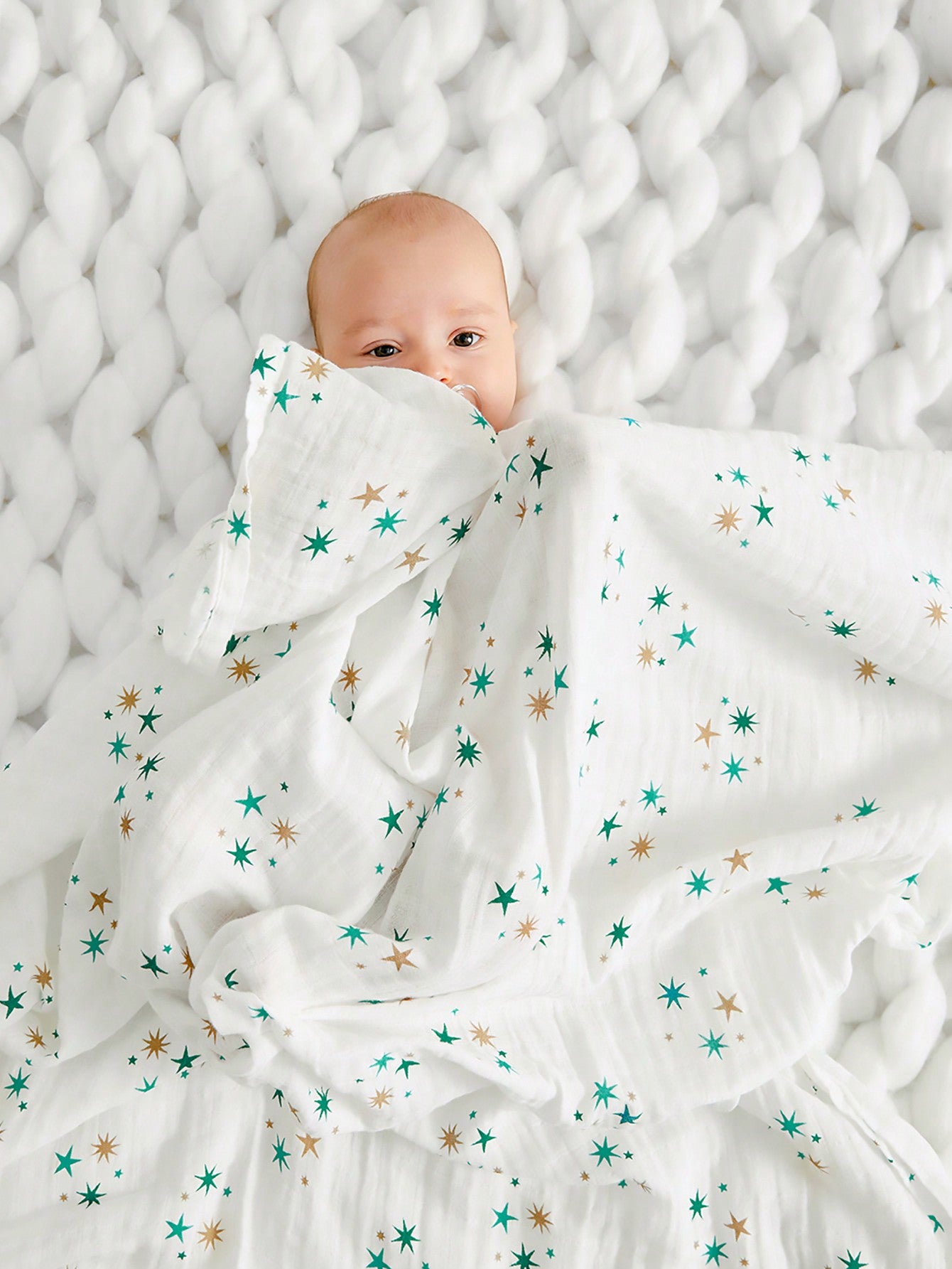 1pc Summer Neutral Baby Pure Cotton Muslin Swaddle Blanket