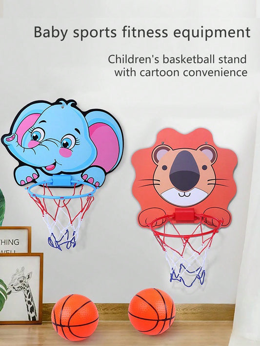 Cartoon Elephant & Lion Basketball Board