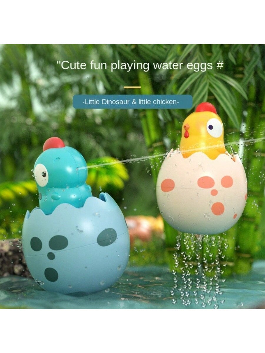 Spray Water Dinosaur Egg & Little Chicken Cartoon Toy For Bath, Bathroom Shower, Beach, Outdoor & Indoor Play