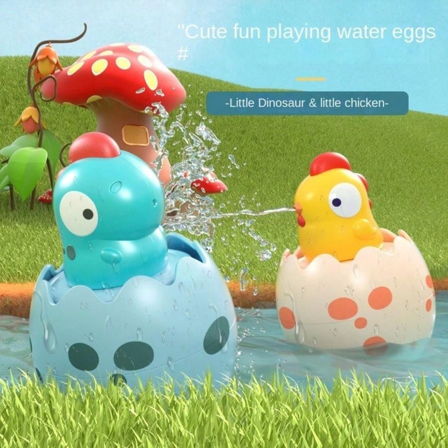 Spray Water Dinosaur Egg & Little Chicken Cartoon Toy For Bath, Bathroom Shower, Beach, Outdoor & Indoor Play