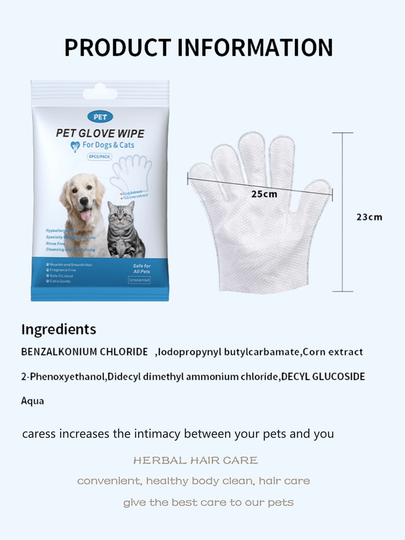 6pcs Ultra Thick Pet Glove Wipes For Dogs And Cats Cleaning & Deodorizing For Fur Paws Face Ears Mouth Butt And Whole Body, Effectively Bacteriostatic To Keep Healthy, Wash-Free Dogs&Cats Grooming Gloves, No Rinse Gentle Care On Pets' Sensitive Skin, Nou