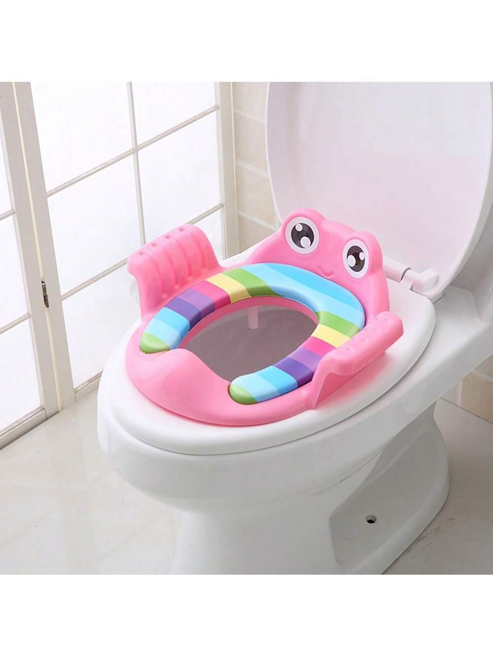 Children's Toilet Seat With Adjustable Buckle To Fix On Home Toilet, Potty Training Seat Cover For Boys And Girls, Infant Toddler Bathroom Wc Soft Cushion Pads