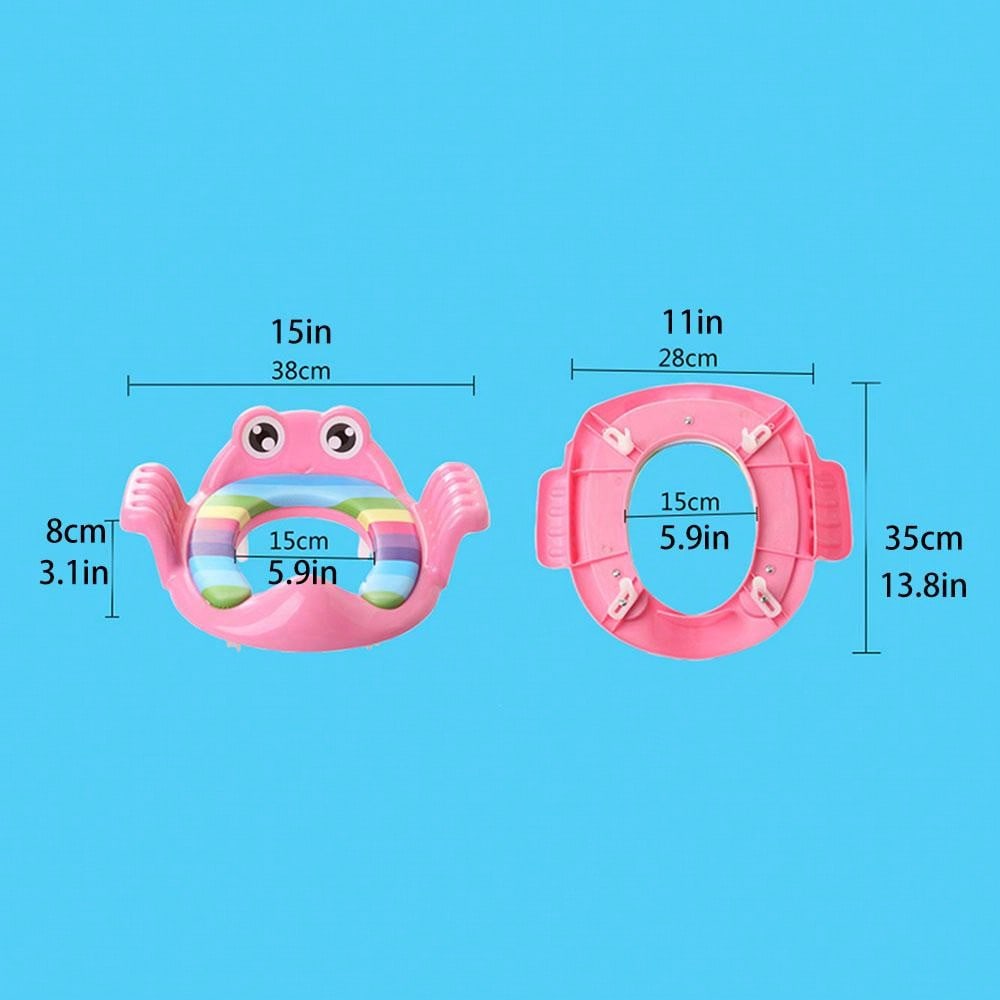 Children's Toilet Seat With Adjustable Buckle To Fix On Home Toilet, Potty Training Seat Cover For Boys And Girls, Infant Toddler Bathroom Wc Soft Cushion Pads