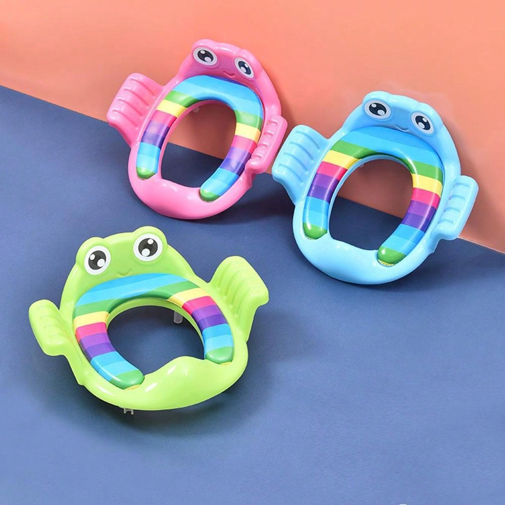 Children's Toilet Seat With Adjustable Buckle To Fix On Home Toilet, Potty Training Seat Cover For Boys And Girls, Infant Toddler Bathroom Wc Soft Cushion Pads