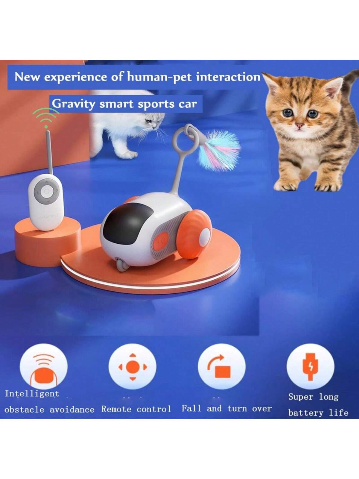 Interactive Cat Chasing Remote Control Toy