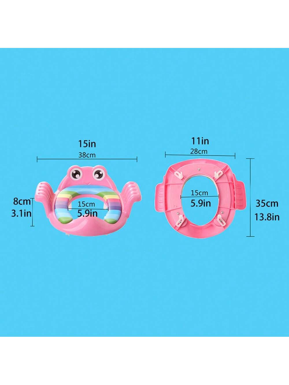 Children's Toilet Seat With Adjustable Buckle To Fix On Home Toilet, Potty Training Seat Cover For Boys And Girls, Infant Toddler Bathroom Wc Soft Cushion Pads