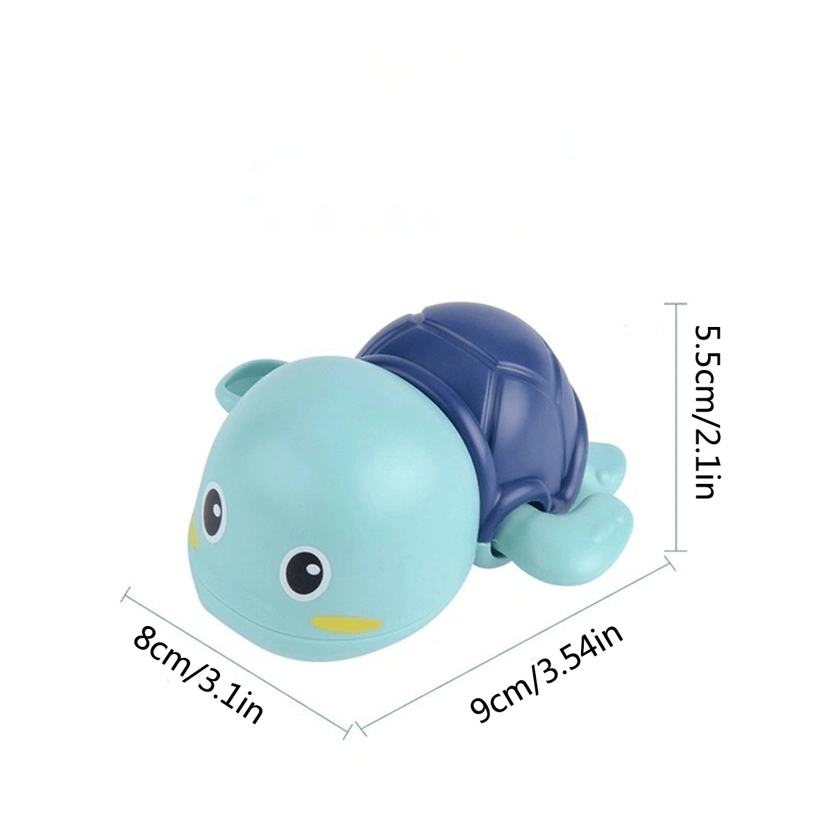 1pc Cool Animal Design Swimming Pool Toy (Dolphin, Turtle, Duck) With Wind-Up Chain For Bathing