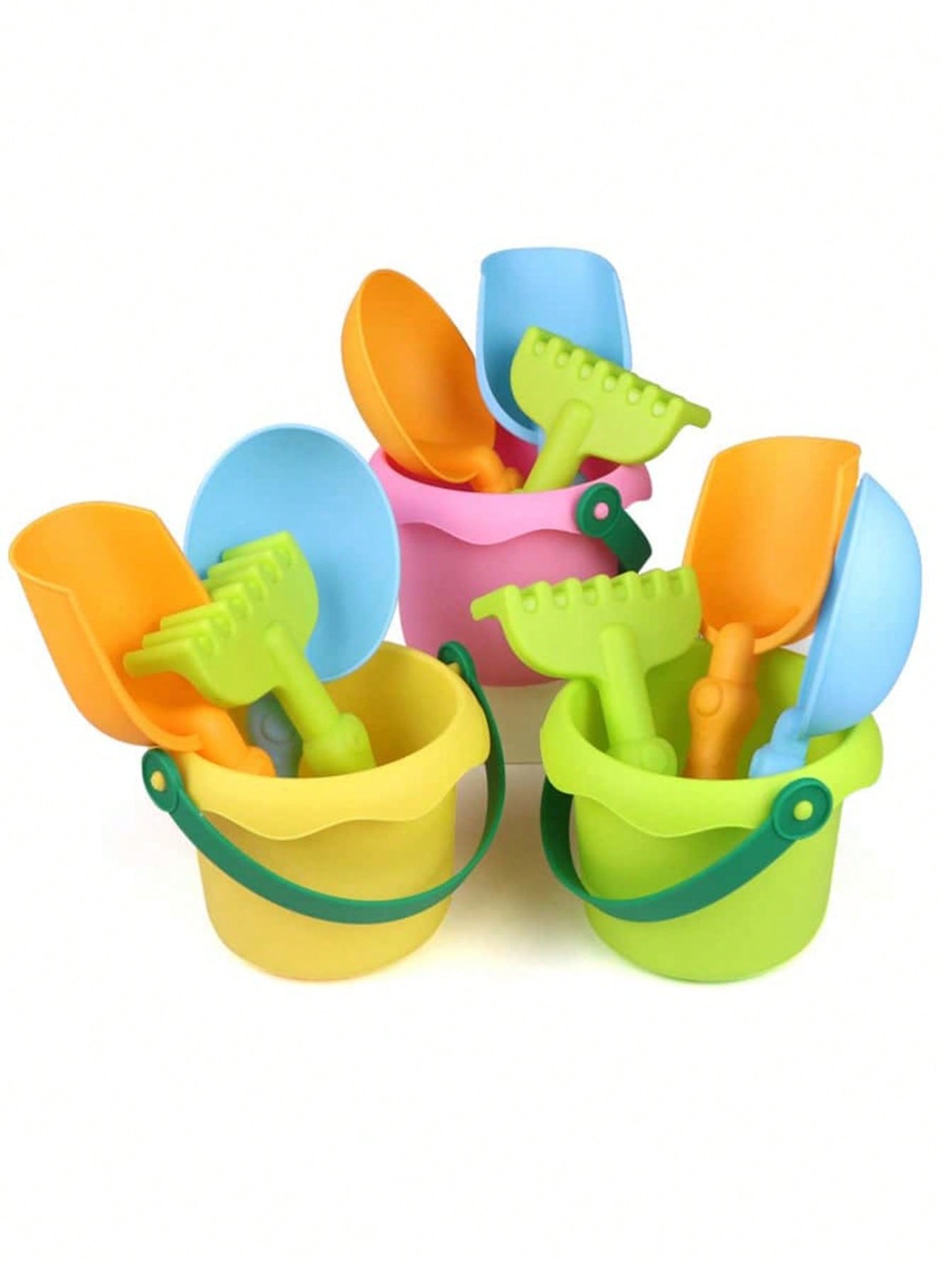 4pcs Beach Toy Digging Tools Set For Sand, Snow Play With Colorful Shovels, Random Color