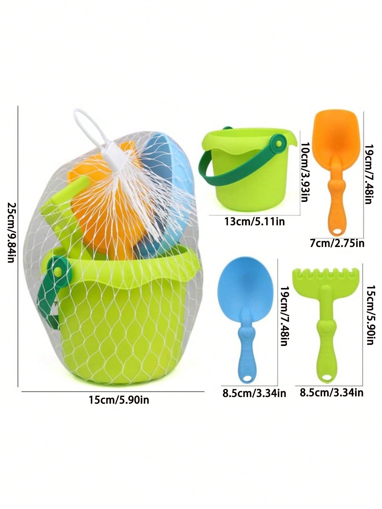 4pcs Beach Toy Digging Tools Set For Sand, Snow Play With Colorful Shovels, Random Color