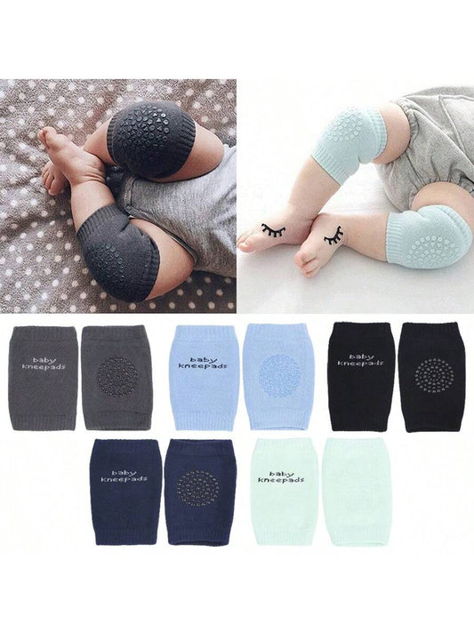 5 Pairs Unisex Baby Crawling Anti-Slip Knee Pads - Dots Styling Rubber
