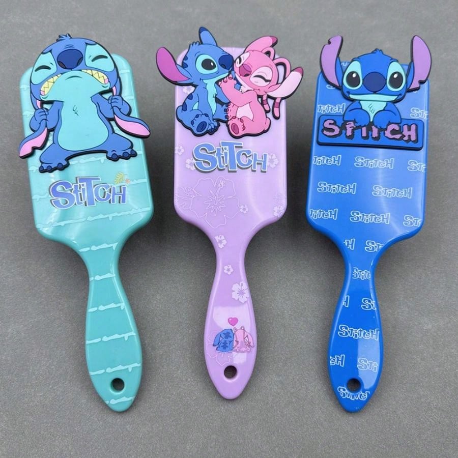 Disney 1 Pc Anime 3style Stitch Air Cushion Massage Combs Cartoon Comb Hair Brush Hairdressing Tool Party Gifts,Christmas