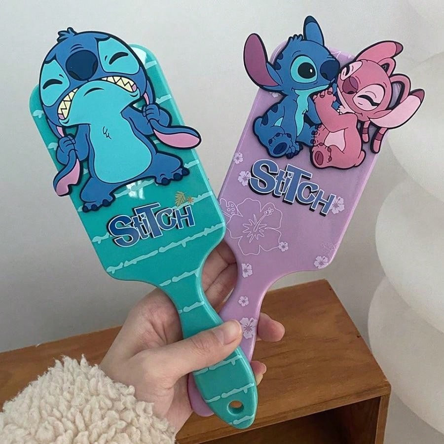 Disney 1 Pc Anime 3style Stitch Air Cushion Massage Combs Cartoon Comb Hair Brush Hairdressing Tool Party Gifts,Christmas