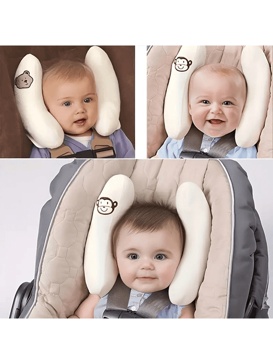 1pc Portable Children Travel Pillow, Adjustable Soft Head And Neck Support For Newborn Car Seats, Safety Pillow For Baby Stroller, Comfortably Resting Baby Head, Headrest
