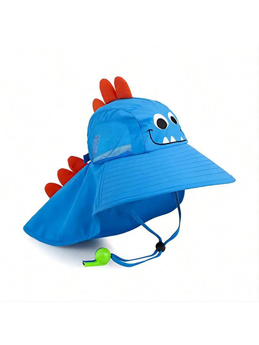 1pc Children Sun Hat Baby Beach Hat With UV Protection, Breathable, Thin And Wide Brim Fisher Hat For Summer