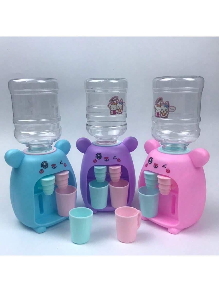 A Cute Bunny Mini Kitchen Water Dispenser Toy, Double Water Outlet That Can Hold Fruit Juice And Other Drinks, Fun And Cartoonish Design, Press The Water Outlet To Dispense Creative Candy And Toy