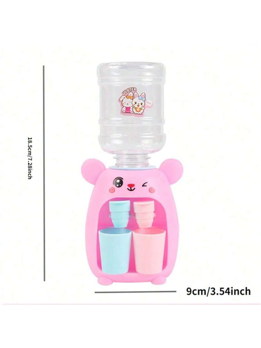 A Cute Bunny Mini Kitchen Water Dispenser Toy, Double Water Outlet That Can Hold Fruit Juice And Other Drinks, Fun And Cartoonish Design, Press The Water Outlet To Dispense Creative Candy And Toy