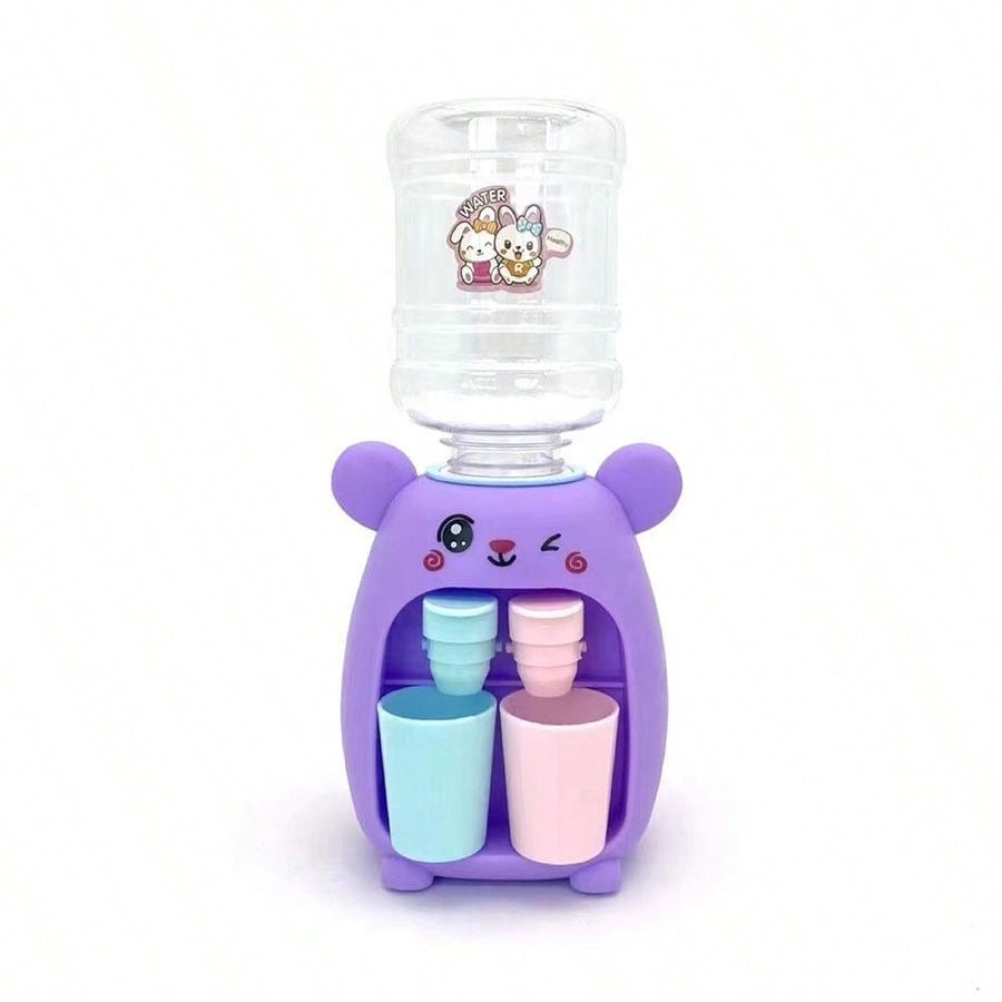 A Cute Bunny Mini Kitchen Water Dispenser Toy, Double Water Outlet That Can Hold Fruit Juice And Other Drinks, Fun And Cartoonish Design, Press The Water Outlet To Dispense Creative Candy And Toy