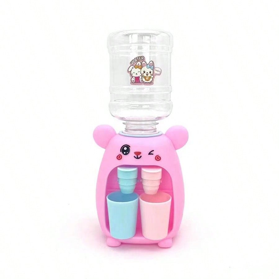 A Cute Bunny Mini Kitchen Water Dispenser Toy, Double Water Outlet That Can Hold Fruit Juice And Other Drinks, Fun And Cartoonish Design, Press The Water Outlet To Dispense Creative Candy And Toy