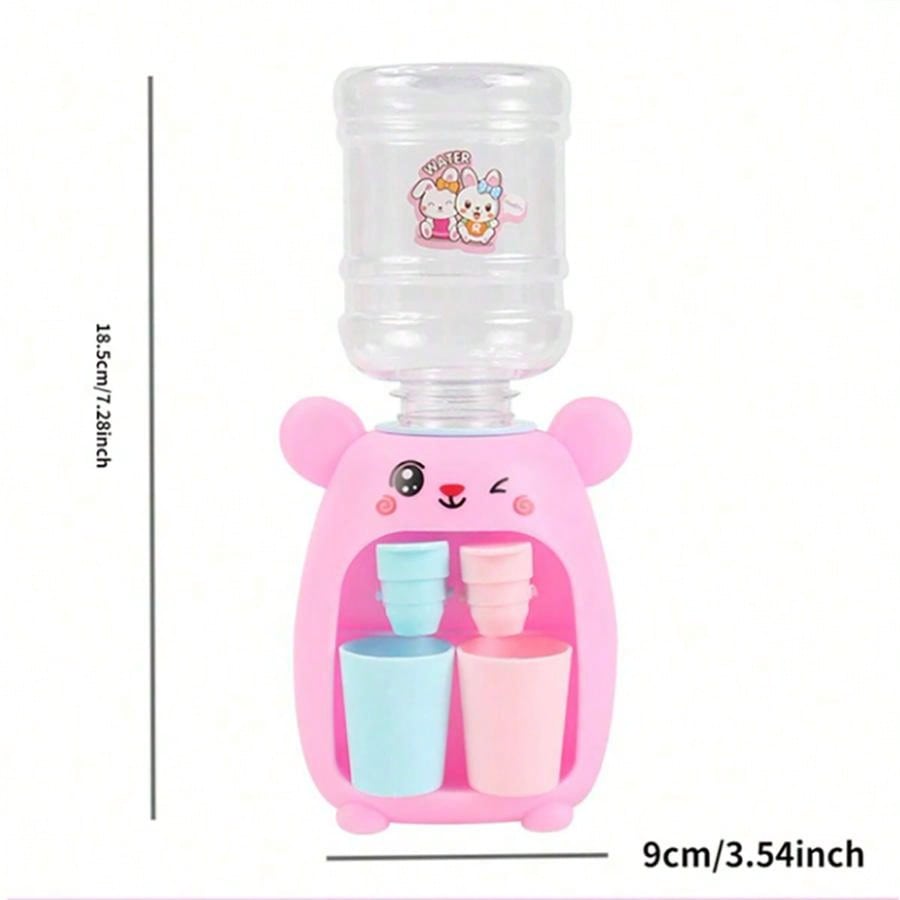 A Cute Bunny Mini Kitchen Water Dispenser Toy, Double Water Outlet That Can Hold Fruit Juice And Other Drinks, Fun And Cartoonish Design, Press The Water Outlet To Dispense Creative Candy And Toy
