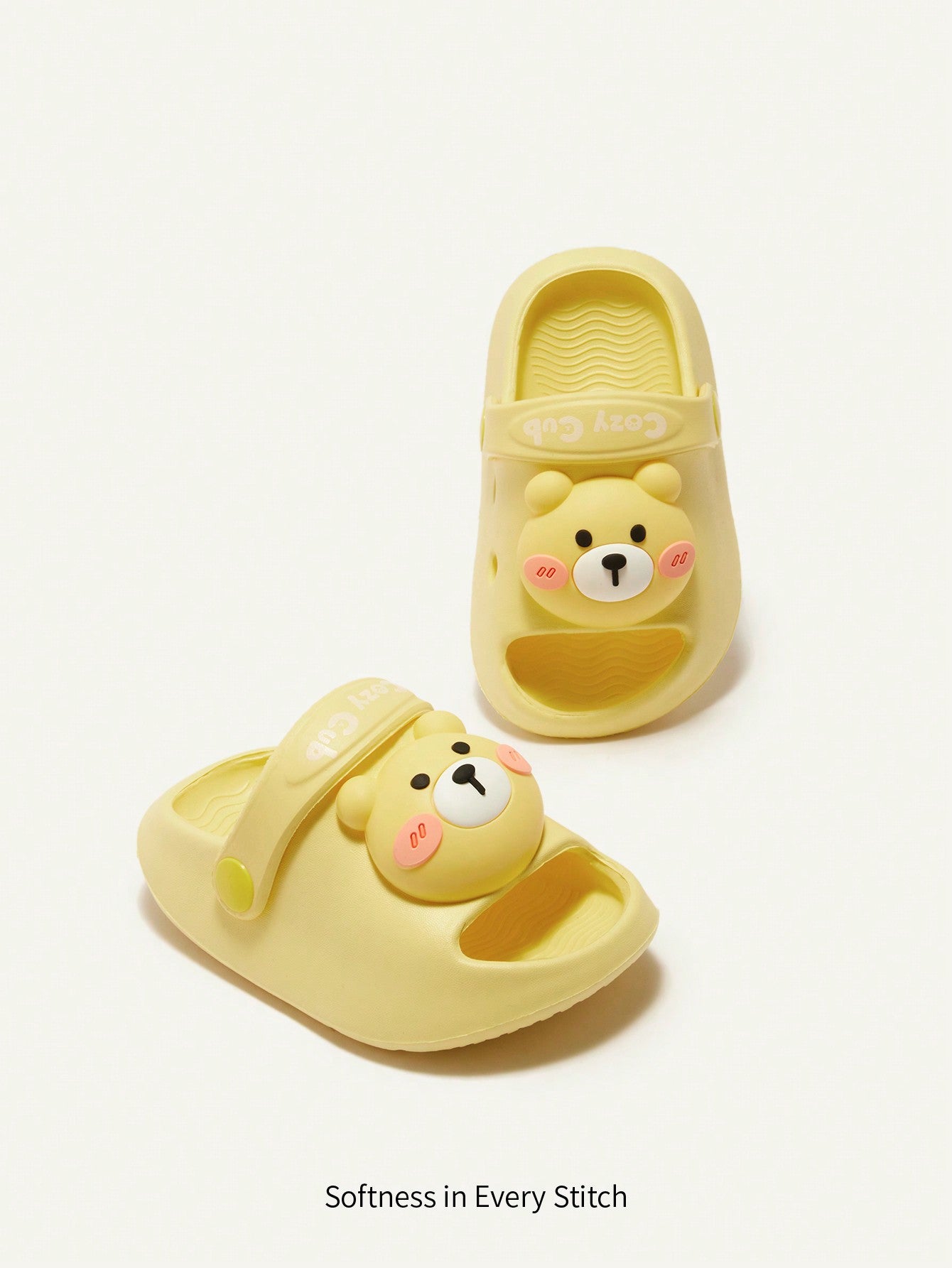 Cozy Cub Cute Bear Pattern Soft Comfortable Anti-slip Baby Sandals