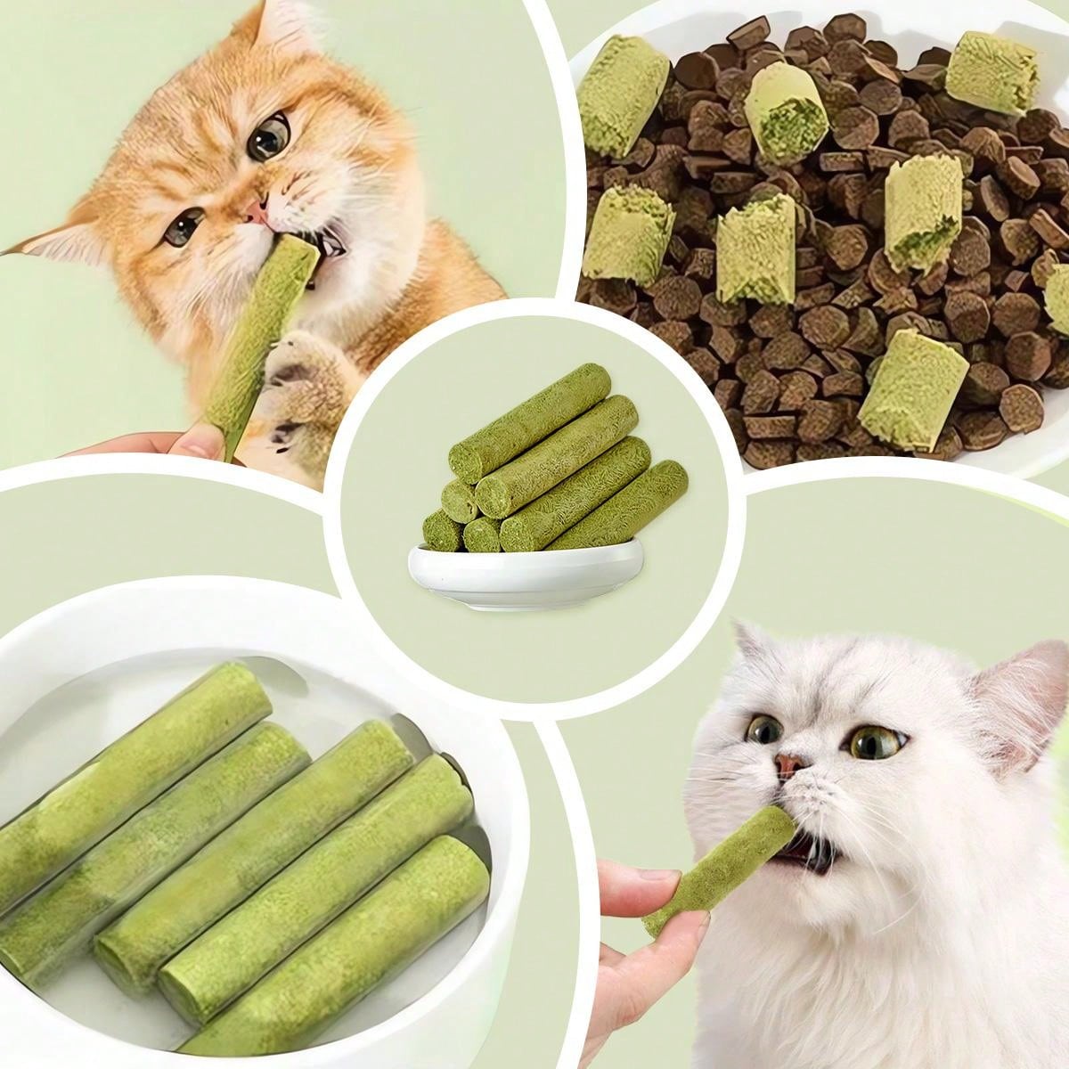 5pcs Catnip Stick & Mint Stick Chewing & Grinding Toys For Cats