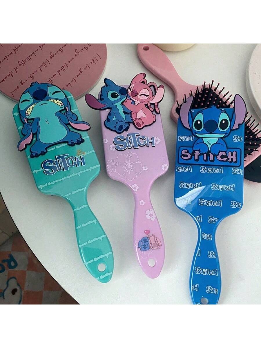 Disney 1 Pc Anime 3style Stitch Air Cushion Massage Combs Cartoon Comb Hair Brush Hairdressing Tool Party Gifts,Christmas