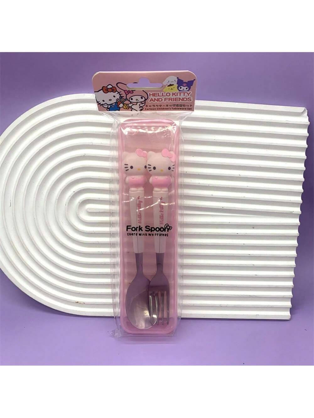 304 Stainless Steel Cutlery Set Kawaii Fork Spoon Fashion Printing Portable,Kitchen,Christmas Gift
