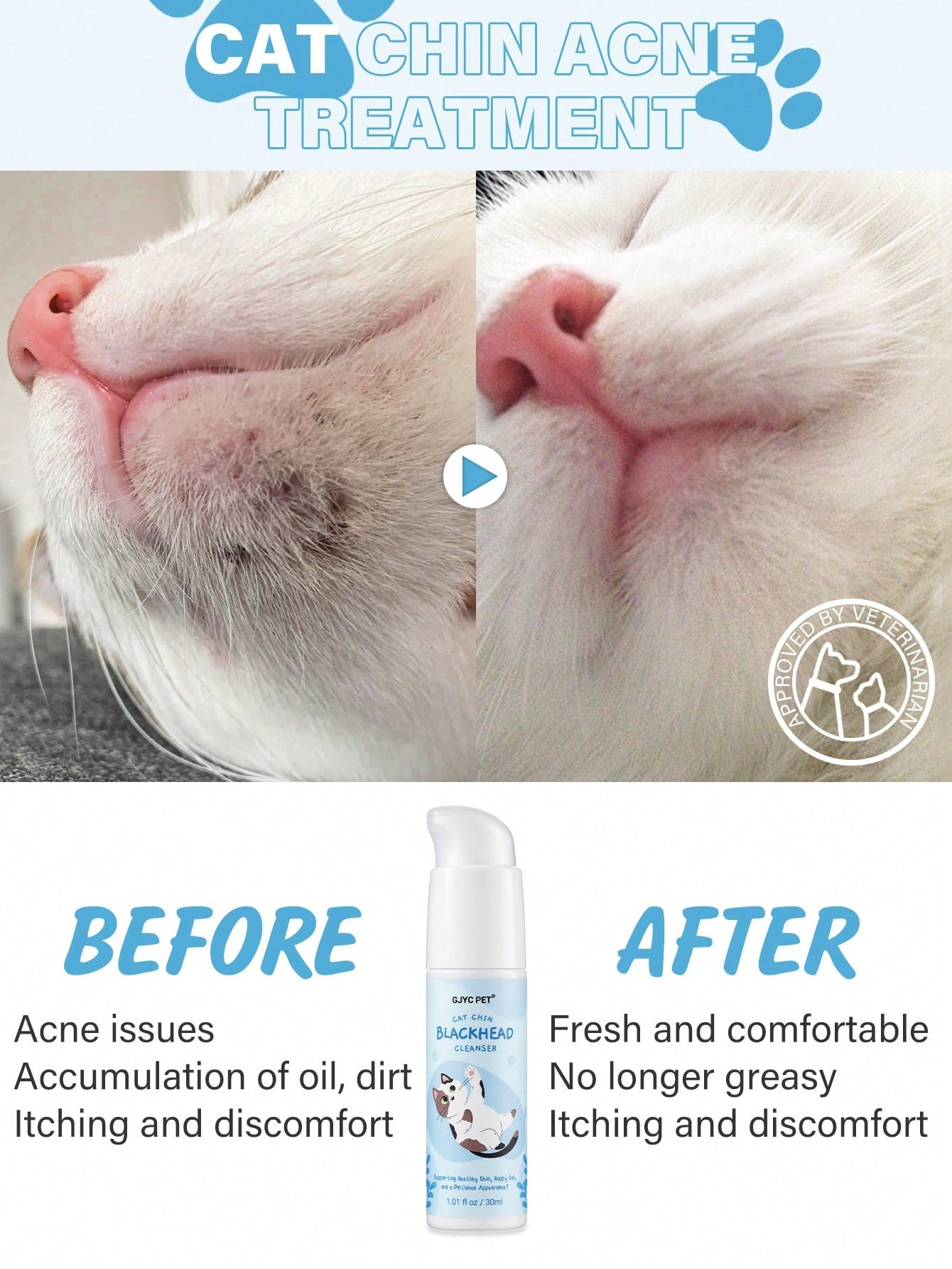 Cat Chin Blackhead Cleanser Kit - Cat Chin Blackhead Cleanser And Soft Silicone Brush, Perfect Gift For All Cat Lovers Over The World!
