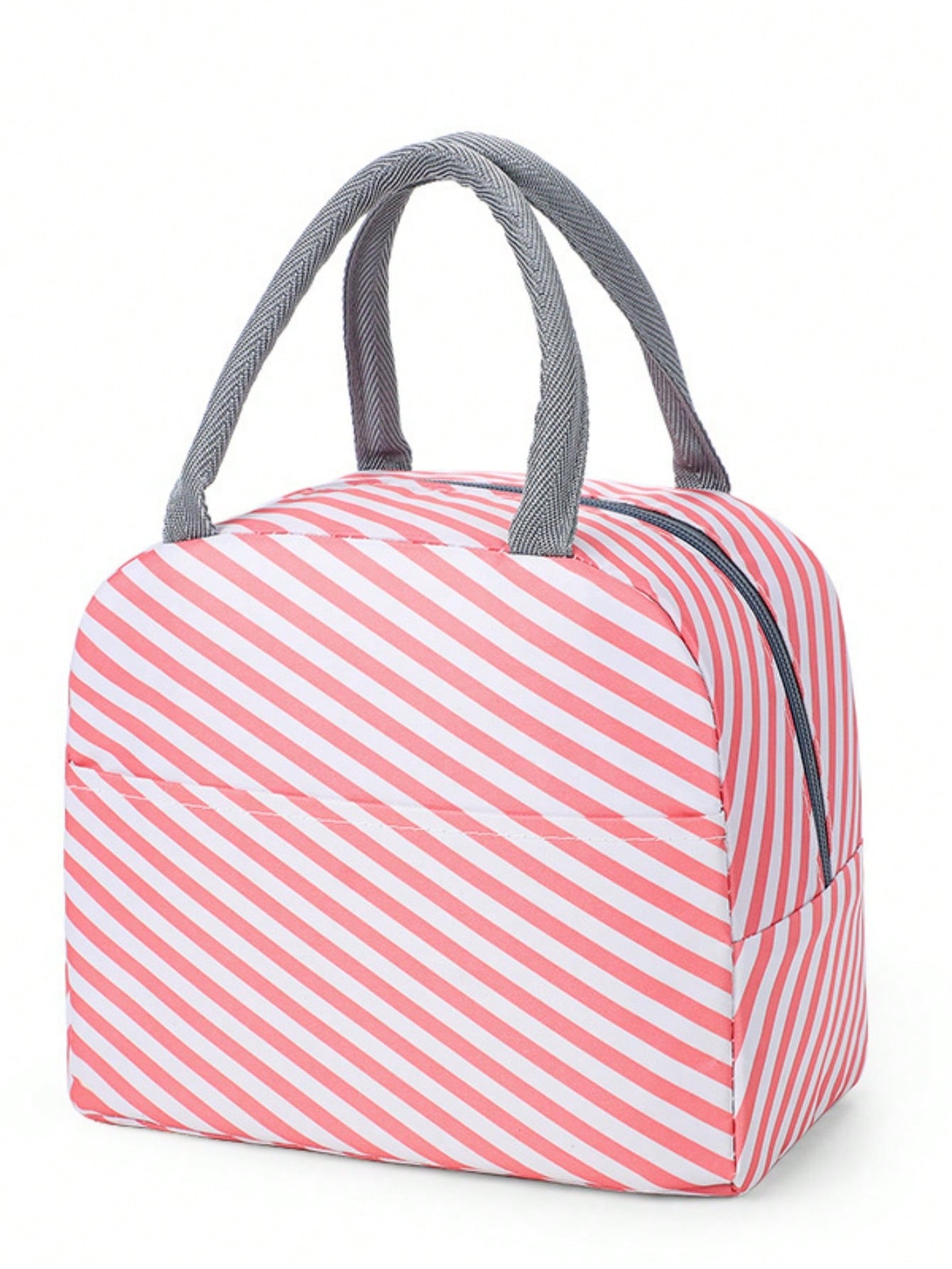 1pc Oxford Cloth Insulated Lunch Box Bag, Thermal Bento Bag With Aluminum Foil, Portable Food Container Carrier For Students And Office Workers