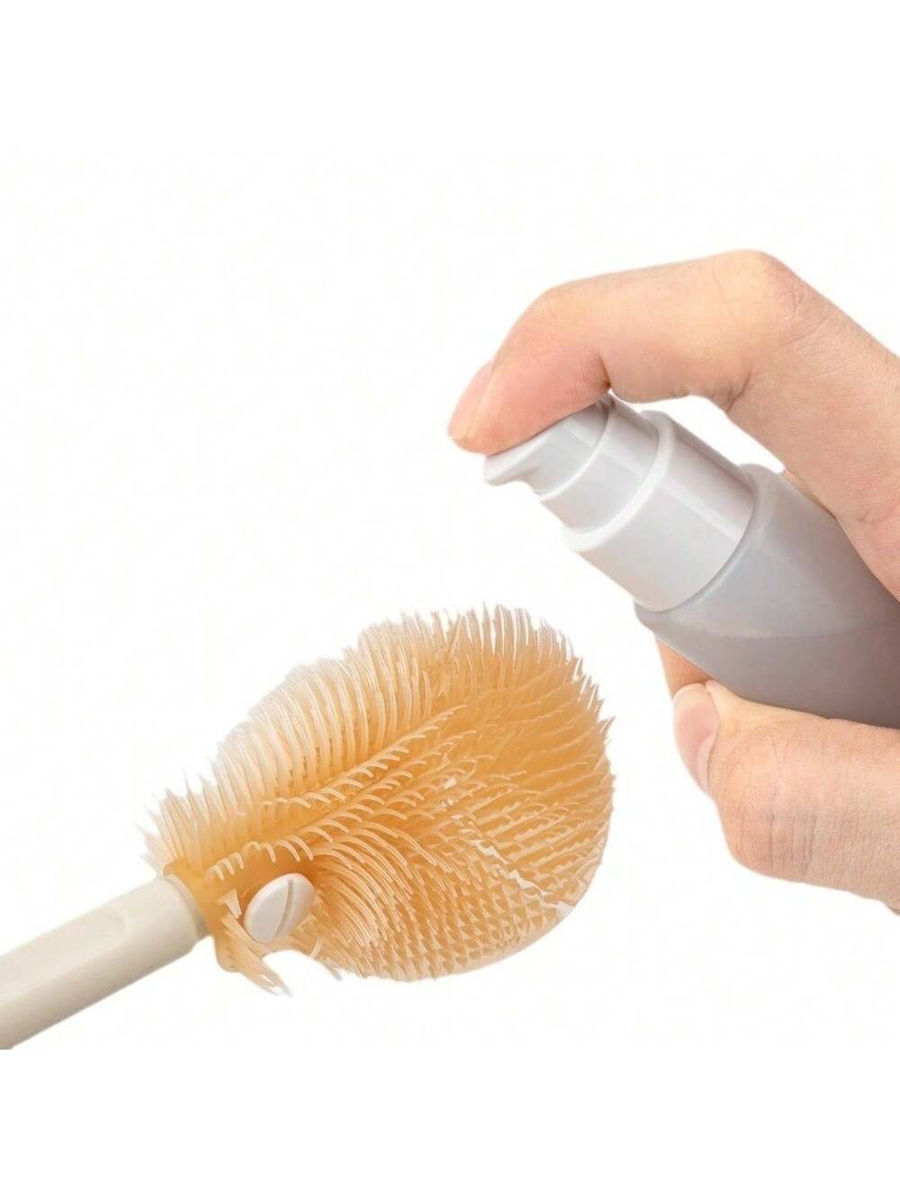 1 Set Silicone Baby Bottle Brush Portable Baby Bottle Brush Set Baby Special Washing Baby Bottle Storage Box Bottle Cleaning