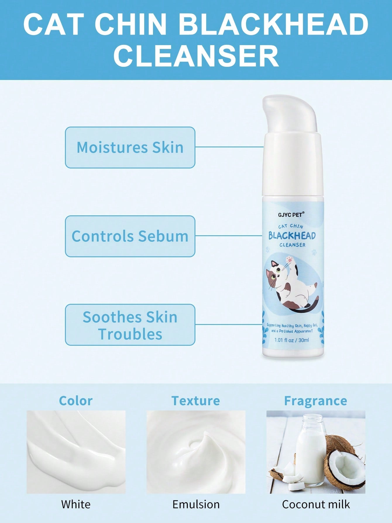 Cat Chin Blackhead Cleanser Kit - Cat Chin Blackhead Cleanser And Soft Silicone Brush, Perfect Gift For All Cat Lovers Over The World!