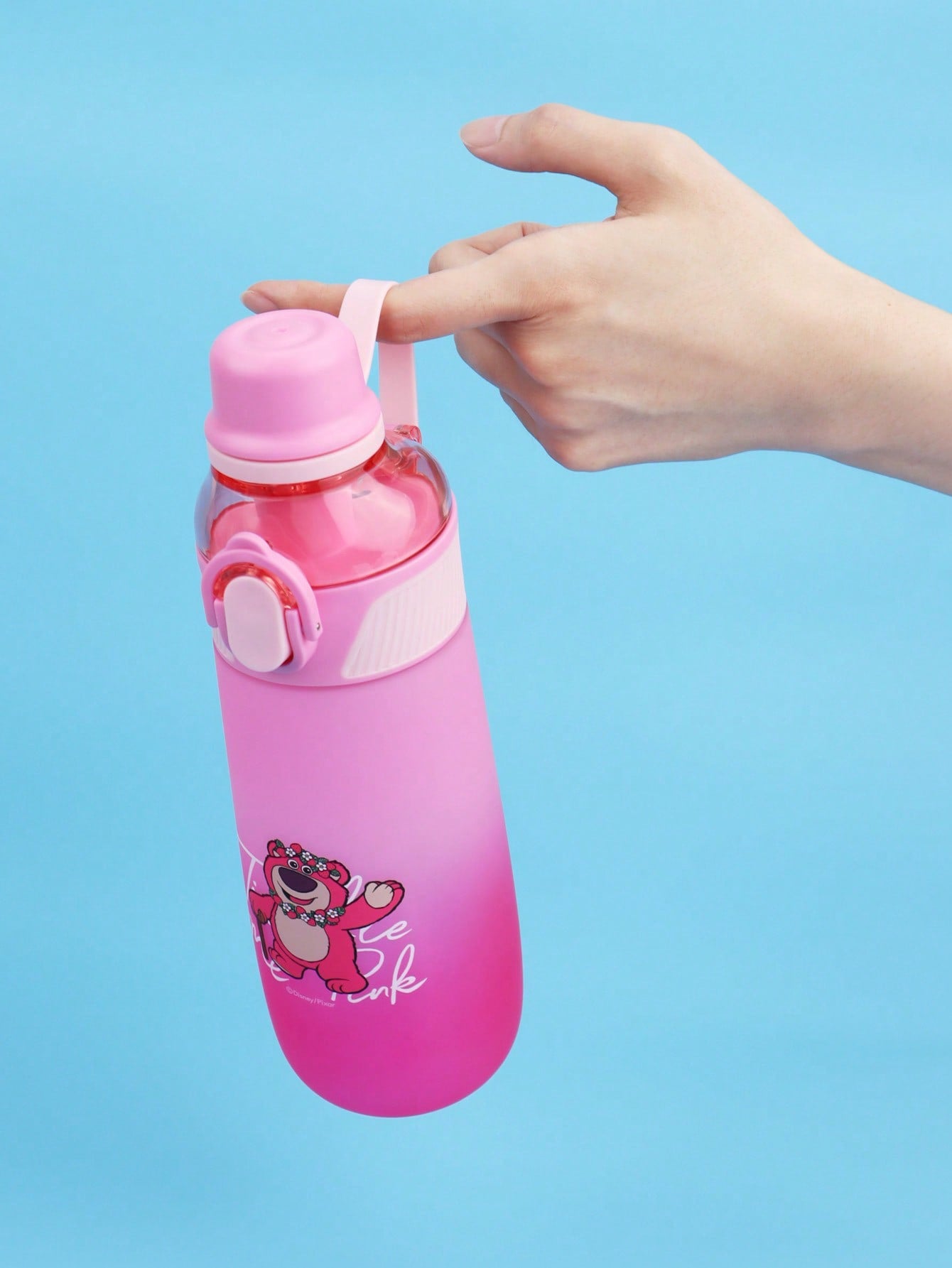 Disney 1pc Children's Disney Series Fashionable Dual-Drink Ombre Water Bottle, Made Of Tritan Material, Suitable For Daily Use, 600ML