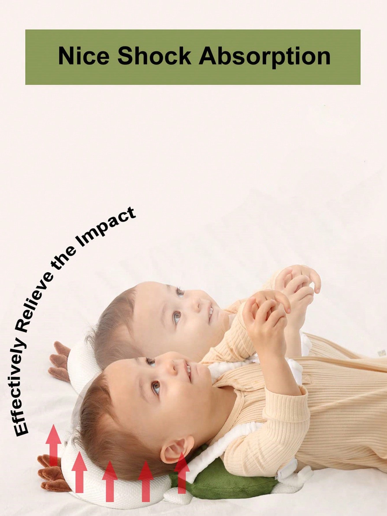 Baby Anti-Fall Pad, Anti-Collision Headrest Pillow, Breathable Walking Learning Head Protection Cushion