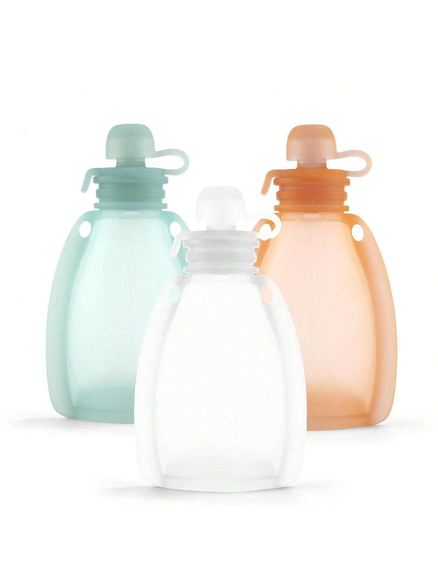 1pc 120ml Reusable Baby Food Pouches Silicone Food Storage Pouch Snack Containers Toddler Food Juice Pouches Bag Kids Feeding Pouch Bags Milk Storage Bag