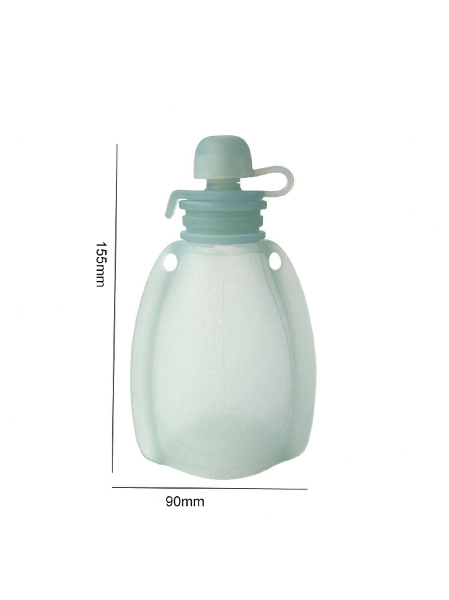 1pc 120ml Reusable Baby Food Pouches Silicone Food Storage Pouch Snack Containers Toddler Food Juice Pouches Bag Kids Feeding Pouch Bags Milk Storage Bag