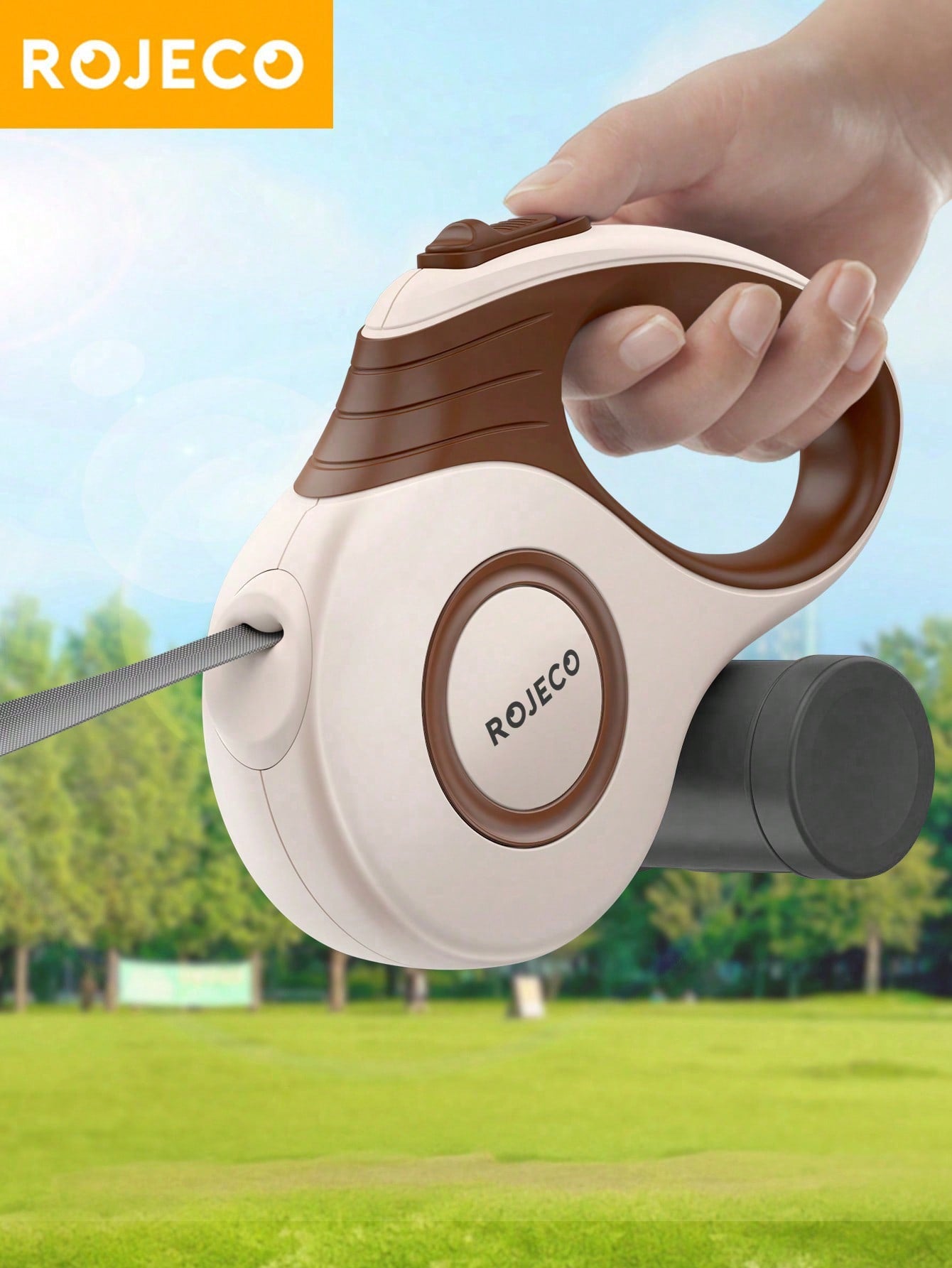 ROJECO ROJECO Automatic Retractable Dog Leash Extendable Rope Dog Lead For Walking Small Large Dogs Roulette Leash Dog Accessorie, 5MRed