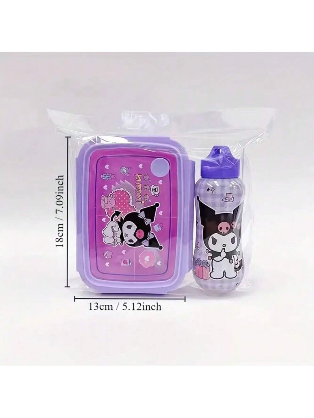 1pc Officially Licensed Sanrios Hello Kittys Kuromis Cinnamons Melodys Bento Box Set With Matching Water Bottle - Cute, Leakproof Lunch Container For School, Work, And Travel School Supplies,Back To School