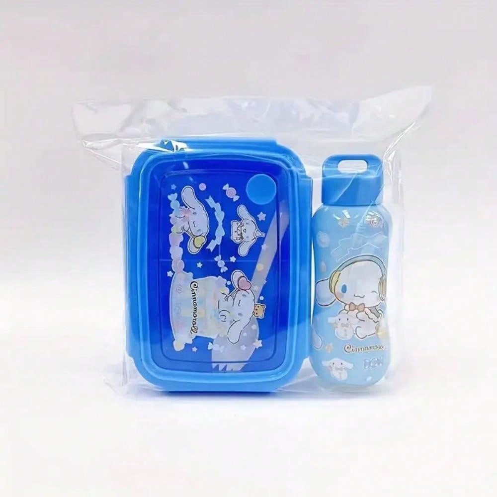 1pc Officially Licensed Sanrios Hello Kittys Kuromis Cinnamons Melodys Bento Box Set With Matching Water Bottle - Cute, Leakproof Lunch Container For School, Work, And Travel School Supplies,Back To School