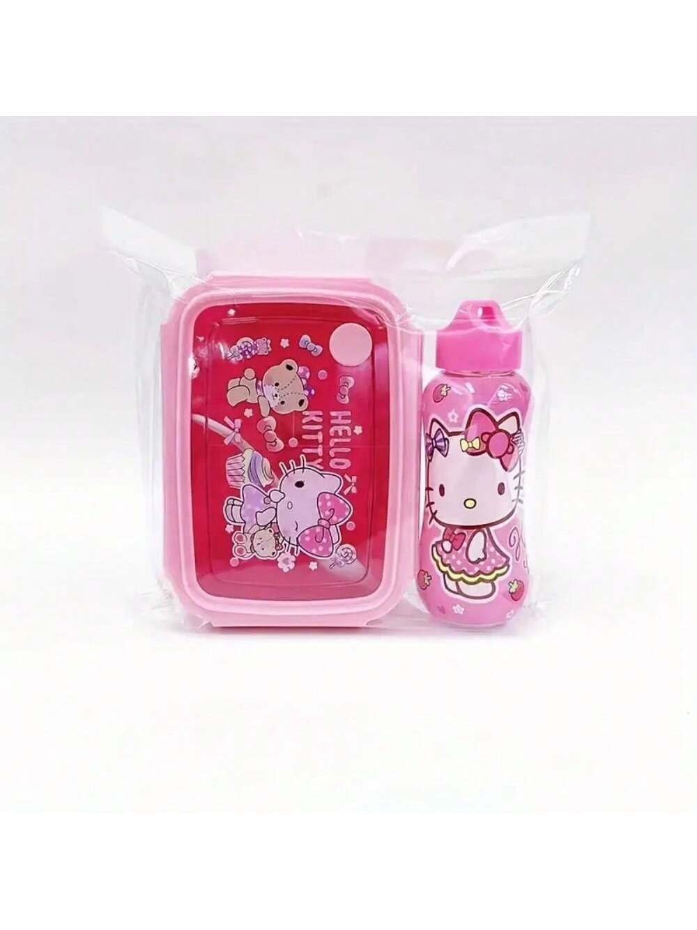 1pc Officially Licensed Sanrios Hello Kittys Kuromis Cinnamons Melodys Bento Box Set With Matching Water Bottle - Cute, Leakproof Lunch Container For School, Work, And Travel School Supplies,Back To School