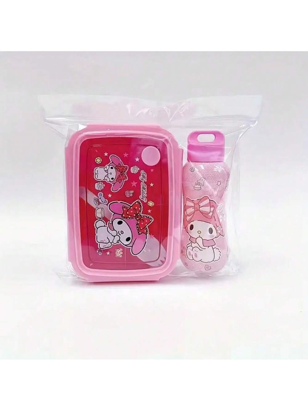 1pc Officially Licensed Sanrios Hello Kittys Kuromis Cinnamons Melodys Bento Box Set With Matching Water Bottle - Cute, Leakproof Lunch Container For School, Work, And Travel School Supplies,Back To School