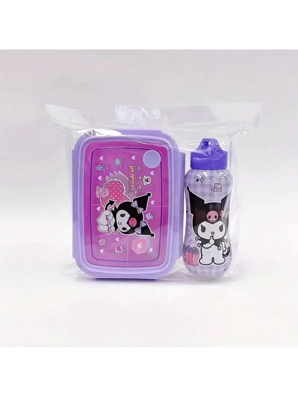 1pc Officially Licensed Sanrios Hello Kittys Kuromis Cinnamons Melodys Bento Box Set With Matching Water Bottle - Cute, Leakproof Lunch Container For School, Work, And Travel School Supplies,Back To School