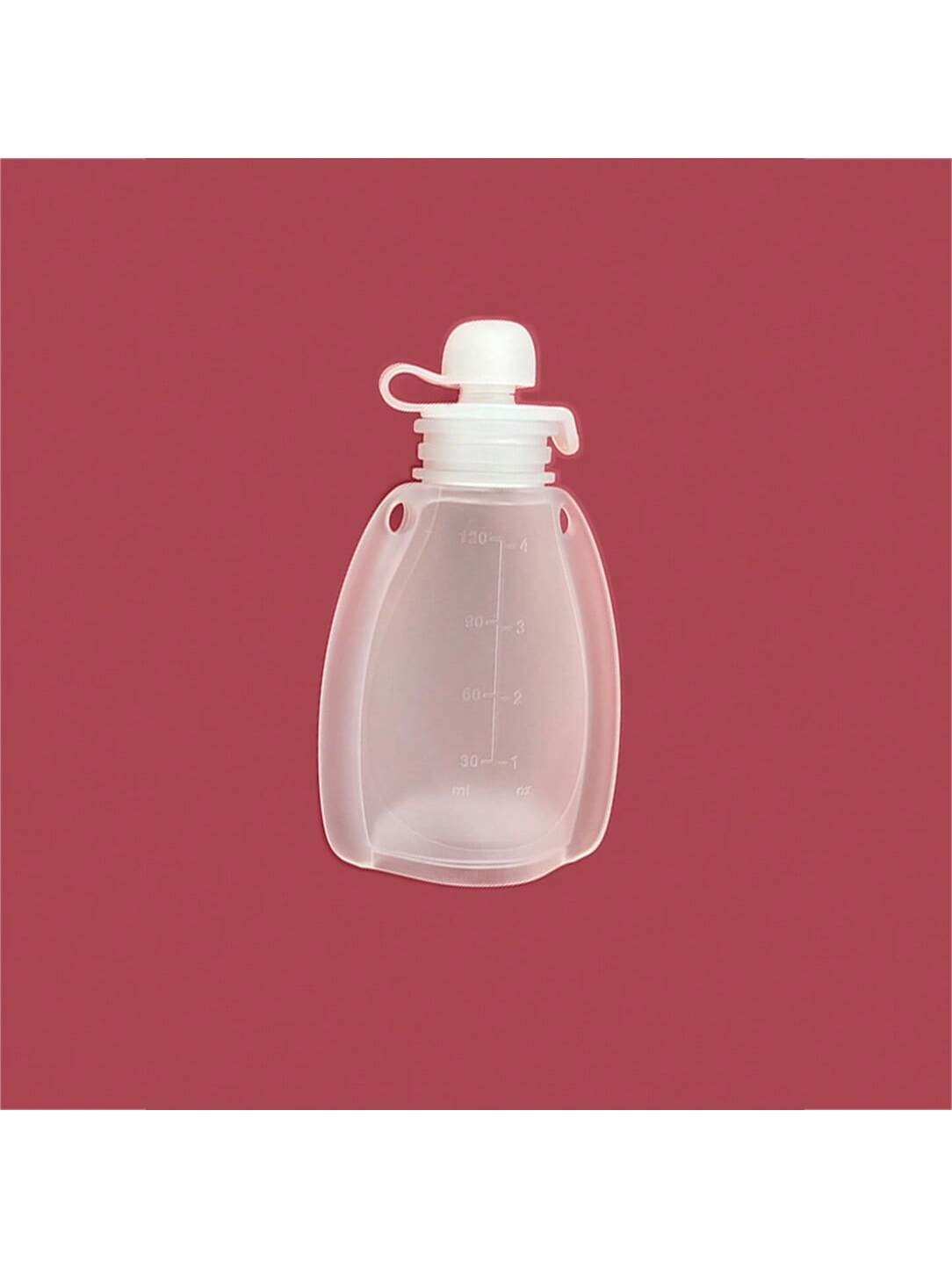 1pc 120ml Reusable Baby Food Pouches Silicone Food Storage Pouch Snack Containers Toddler Food Juice Pouches Bag Kids Feeding Pouch Bags Milk Storage Bag