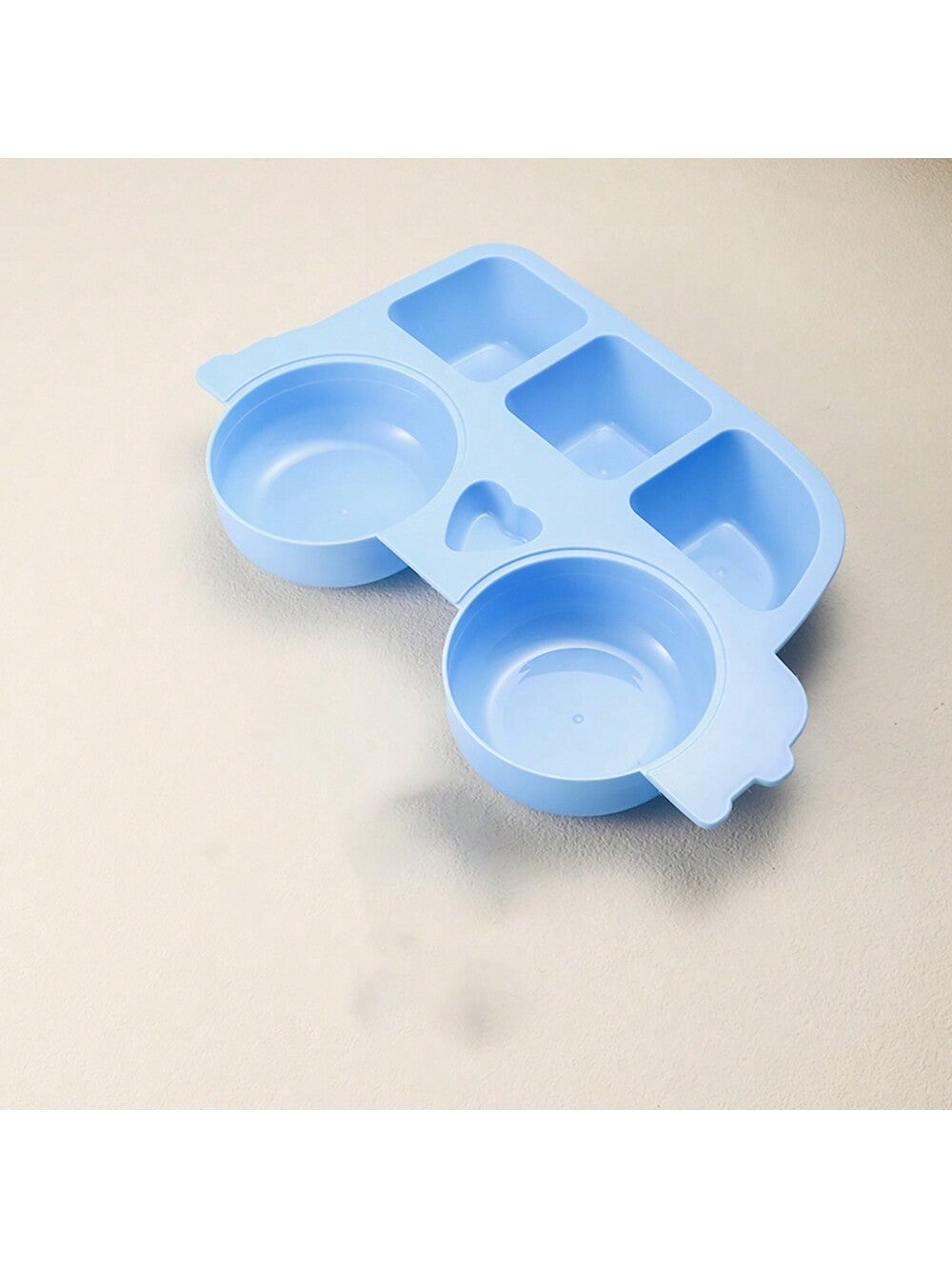 3pcs Children's Plate With Stainless Steel Fork & Spoon, Car-Shaped Large Capacity Divided Tableware, Feeding Dish For Baby Food