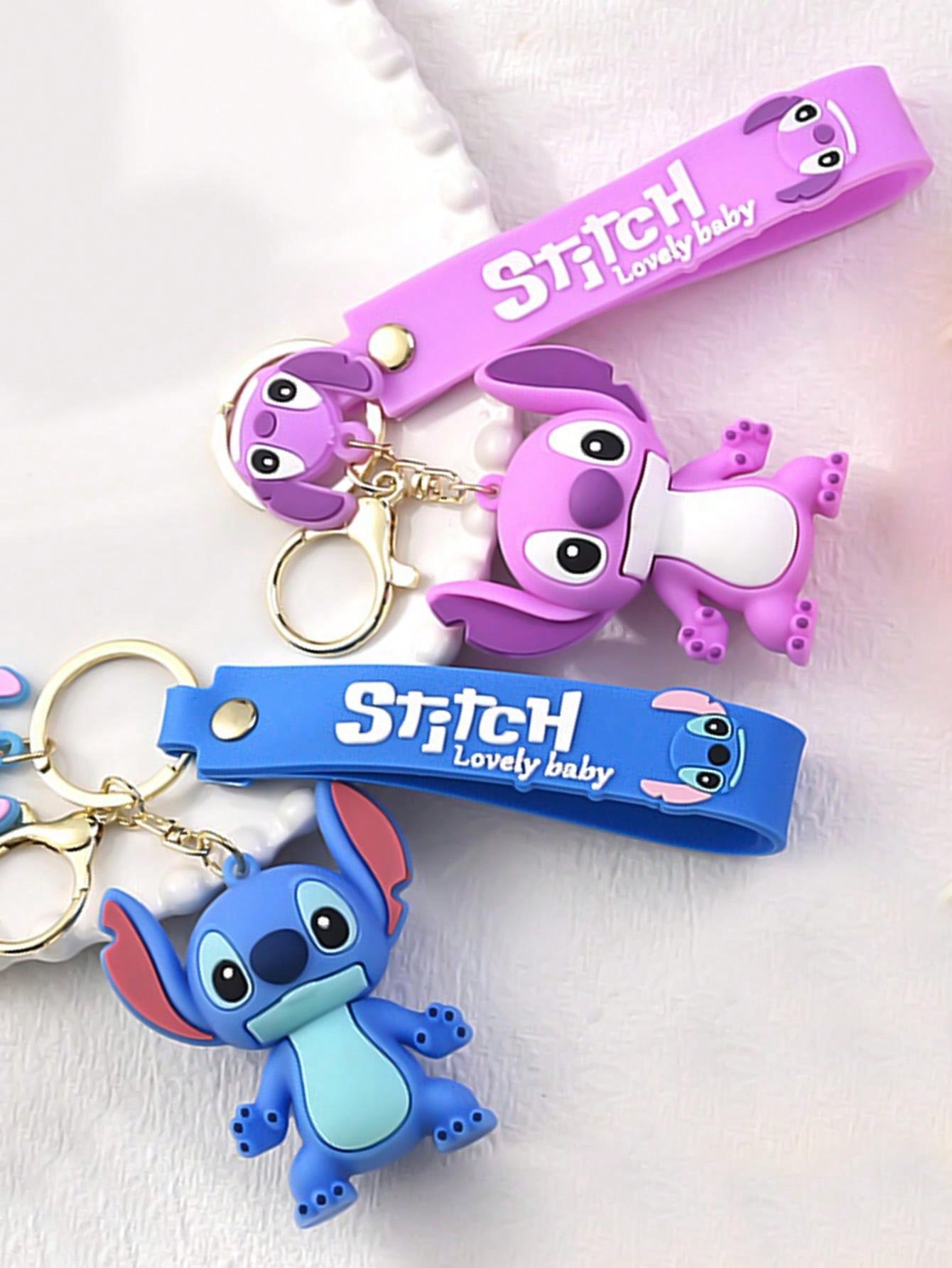 Halloween Decoration 1Pc New Cartoon Disney Lilo & Stitch Stitch Keychain Bag Pendant Car Decoration Key Accessories Toy Party Gift(Some Parts May Be Random)