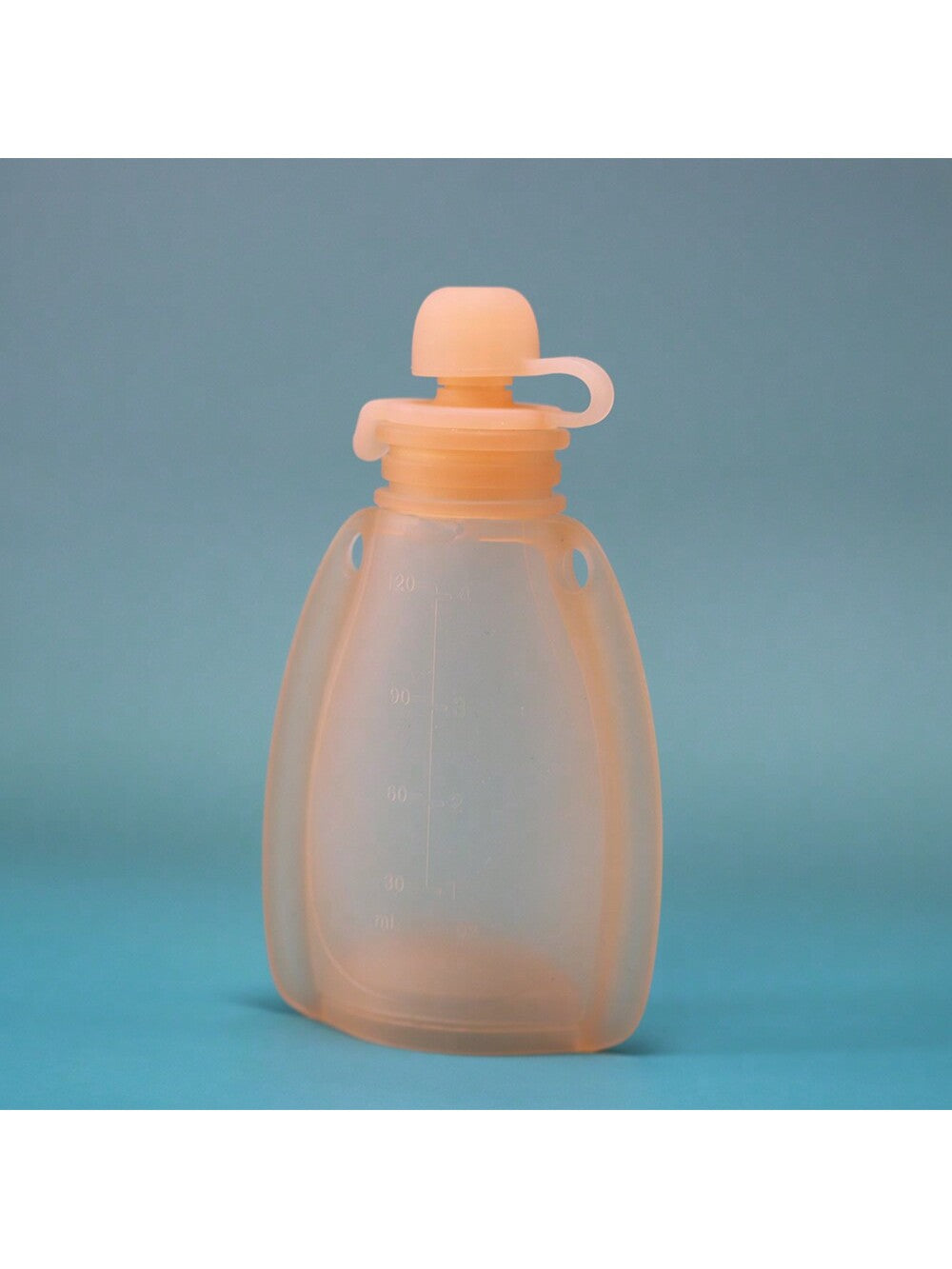 1pc 120ml Reusable Baby Food Pouches Silicone Food Storage Pouch Snack Containers Toddler Food Juice Pouches Bag Kids Feeding Pouch Bags Milk Storage Bag