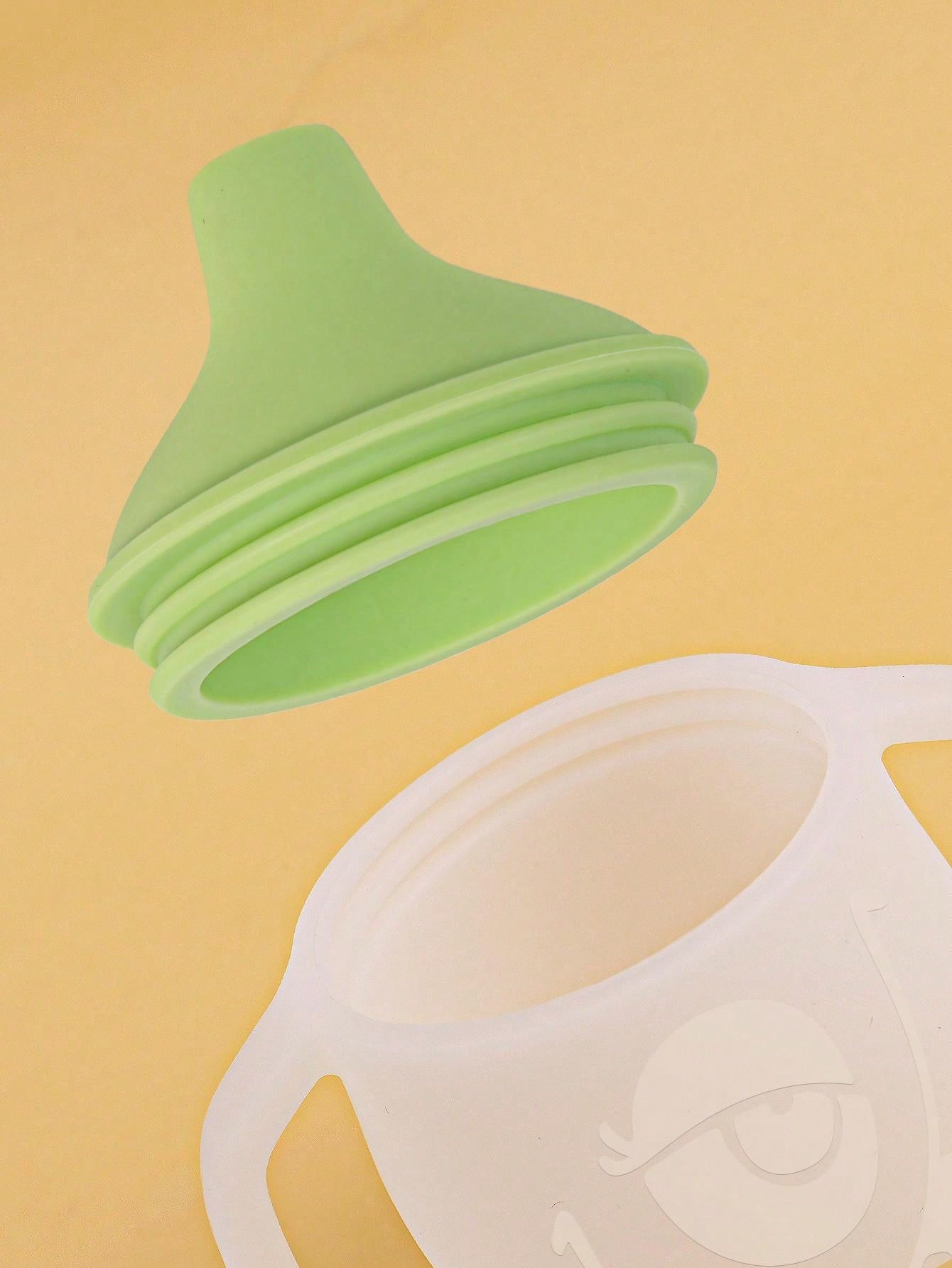 1pc Baby Silicone Water Cup Toddler Double Handle Design Baby Training Study Drink Water Cup Safe Soft Material Baby Water Cup, Practical Feeding Cup For The First Stage Of Babies