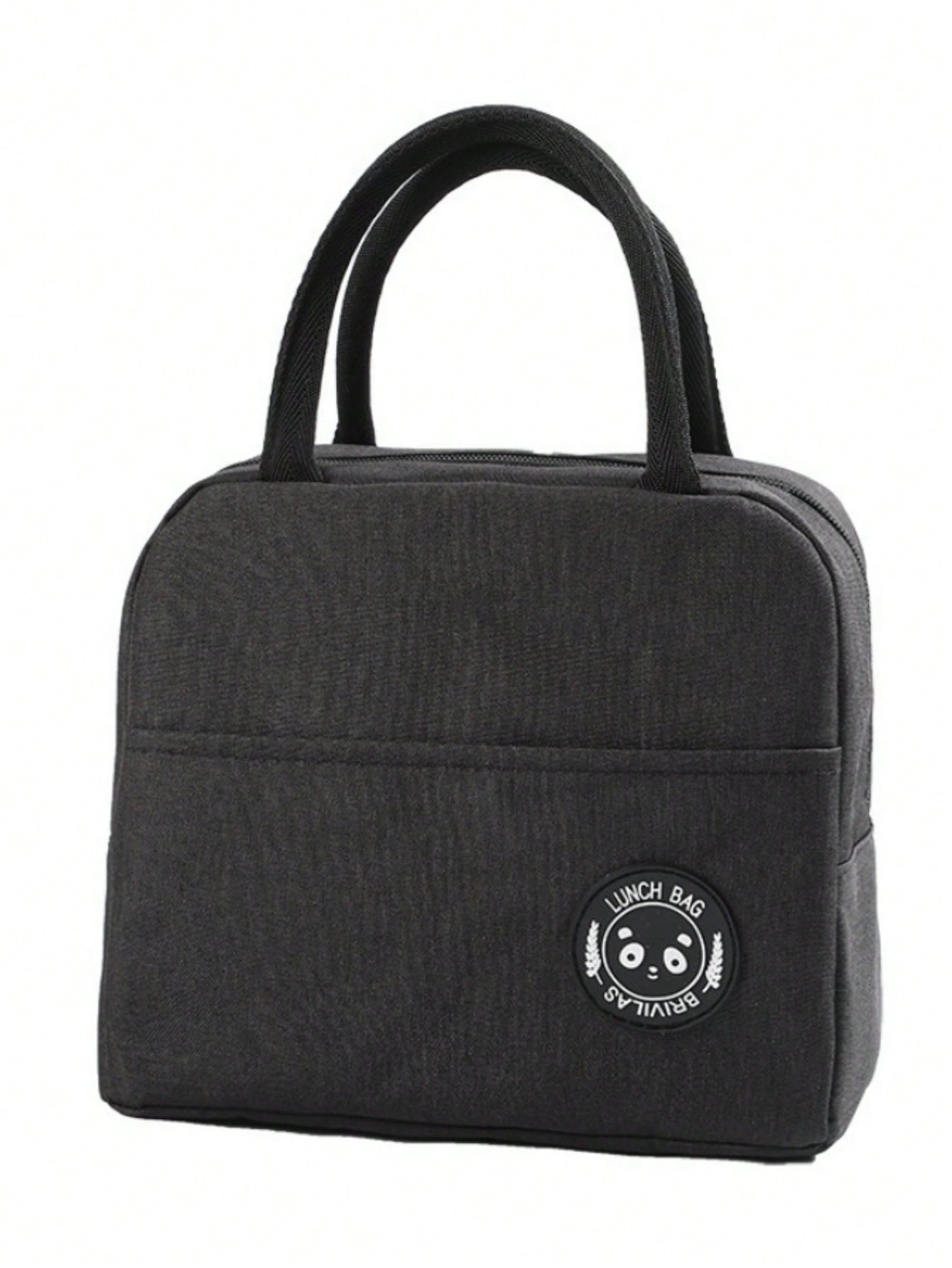 1pc Oxford Cloth Insulated Lunch Box Bag, Thermal Bento Bag With Aluminum Foil, Portable Food Container Carrier For Students And Office Workers