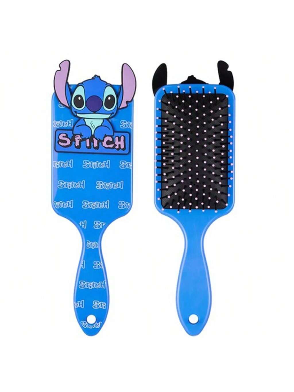 Disney Lilo & Stitch Series Cartoon Stitch Design Hair Brush, Detangling Massage Comb For Student